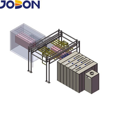 Linia de acoperire a pulberii pentru sistemul transversal Jobon pentru piese mari